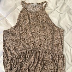 Cheetah halter tank top